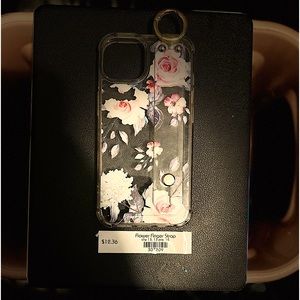 iPhone 13/13pro/14 Flower finger strap case